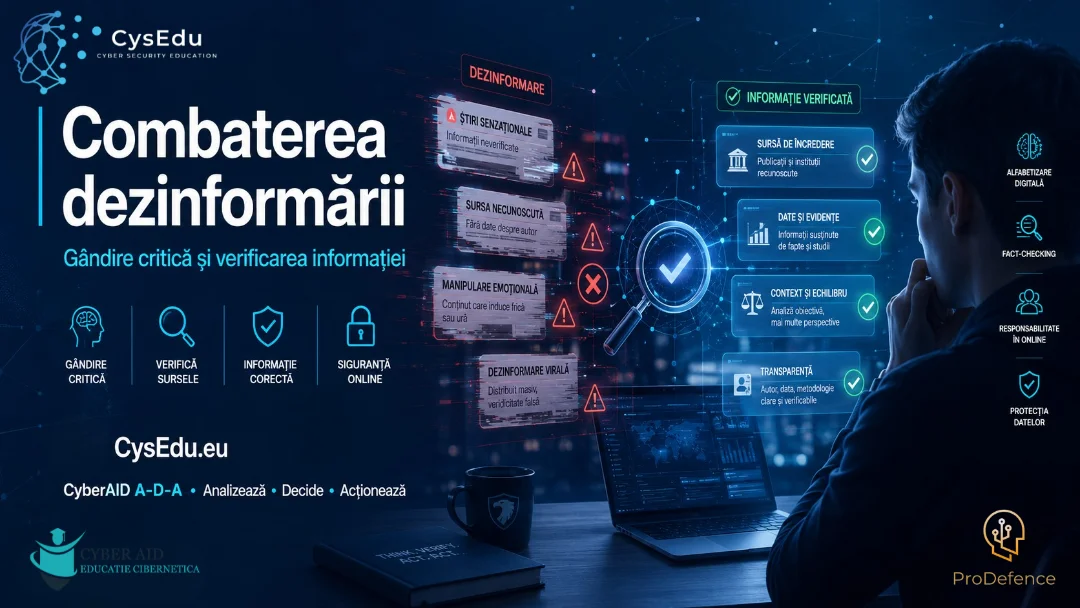 Combaterea dezinformării: curs practic de gândire critică și verificare a informației